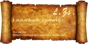 Lautenbach Zsanett névjegykártya