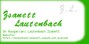 zsanett lautenbach business card